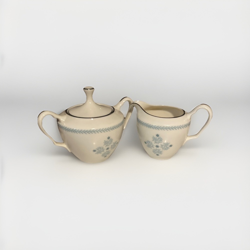 Lenox Charmaine Vintage U. S. A. Made Creamer & Sugar Bowl Vintage 7.5" MCM RaRe